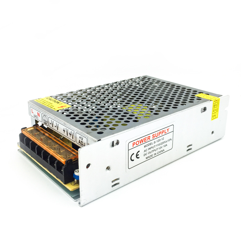 12V10A电源集中供电电源监控电源LED开关电源直流12V120W电源(带4个摄像头)